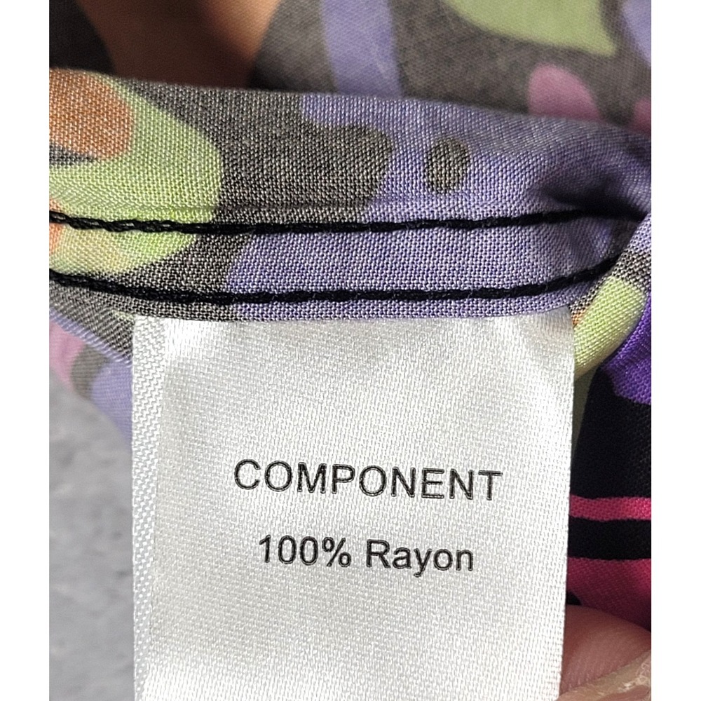 iHeartRaves Shirt Men L Purple Kool Shrooms Rayon Trippy Mushroom Print Y2K Rave - Picture 9 of 11